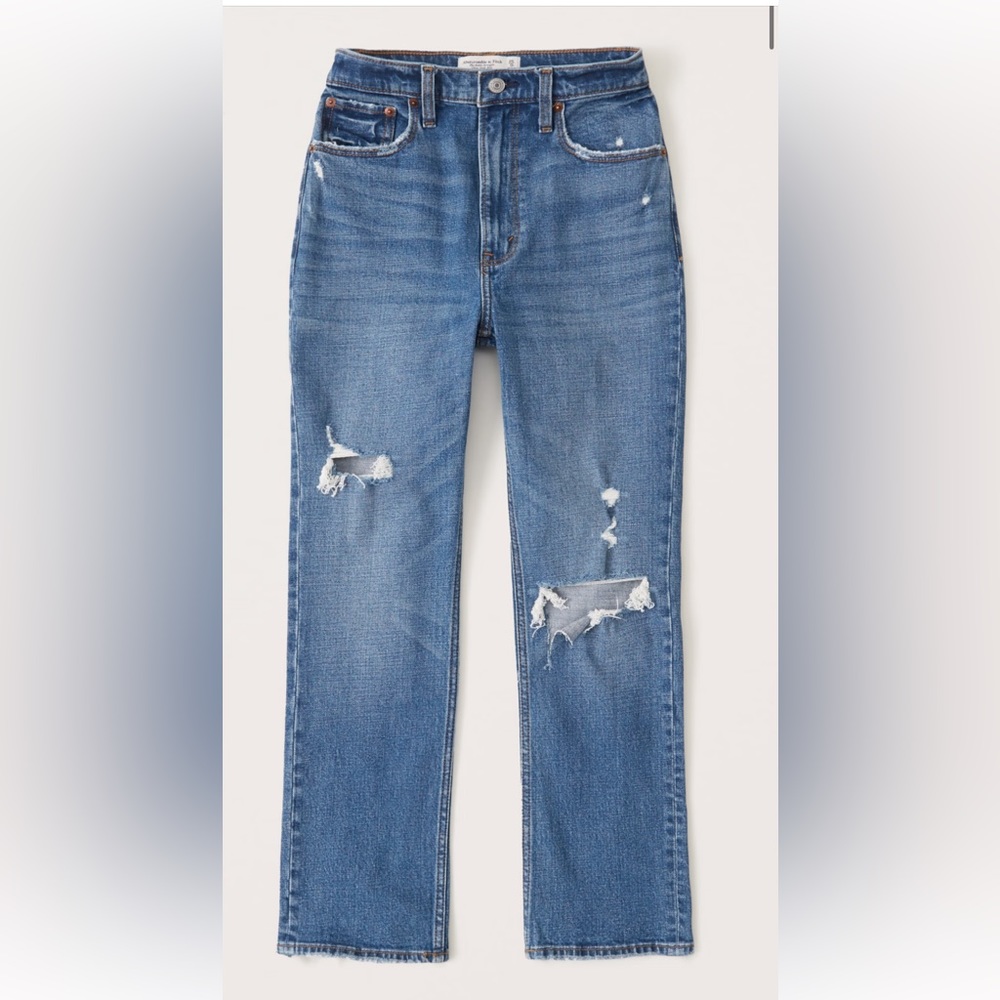 Abercrombie curve love straight ankle jean 6S